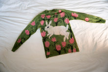 Load image into Gallery viewer, size S rabbit among the tulips longsleeve