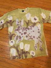 Load image into Gallery viewer, size M rabbit among the tulips longsleeve tee