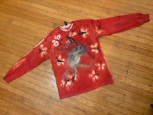 Load image into Gallery viewer, size L frog hunting butterflies longsleeve tee