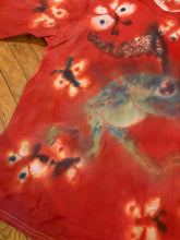 Load image into Gallery viewer, size L frog hunting butterflies longsleeve tee