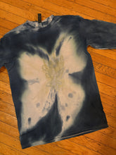 Load image into Gallery viewer, size M blue moody moth longsleeve tee