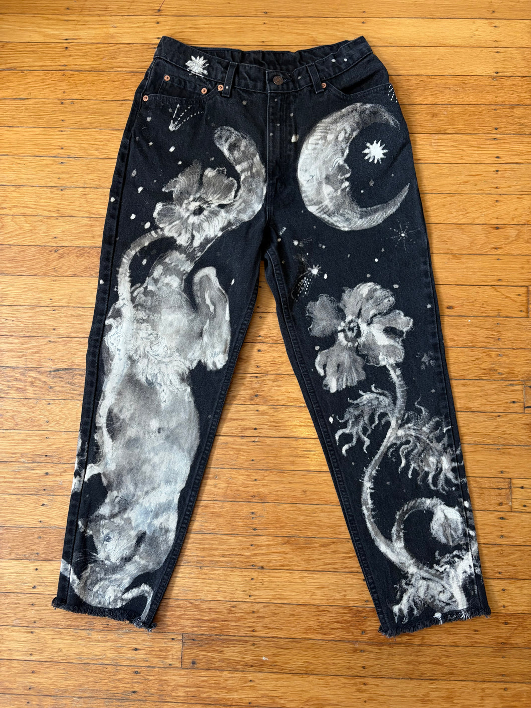 moonlit storybook scene vintage Levi's 512s