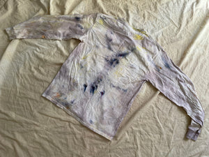 M psychedelic purple funfetti butterfly longsleeve tee